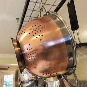 Stainless Steel Strainer / Colander w/Copper Finish